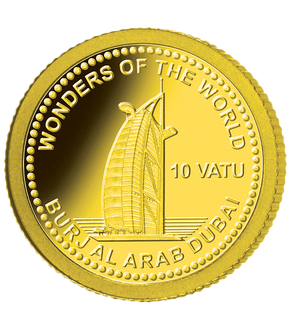 Monnaie de 10 Vatu en or "Burj Al Arab Dubai" 2016 
